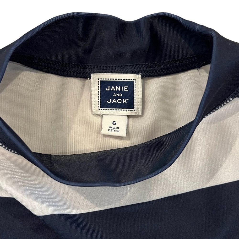 Janie and Jack • Navy/White Striped Rash Guard - 6 - Picture 3 of 7